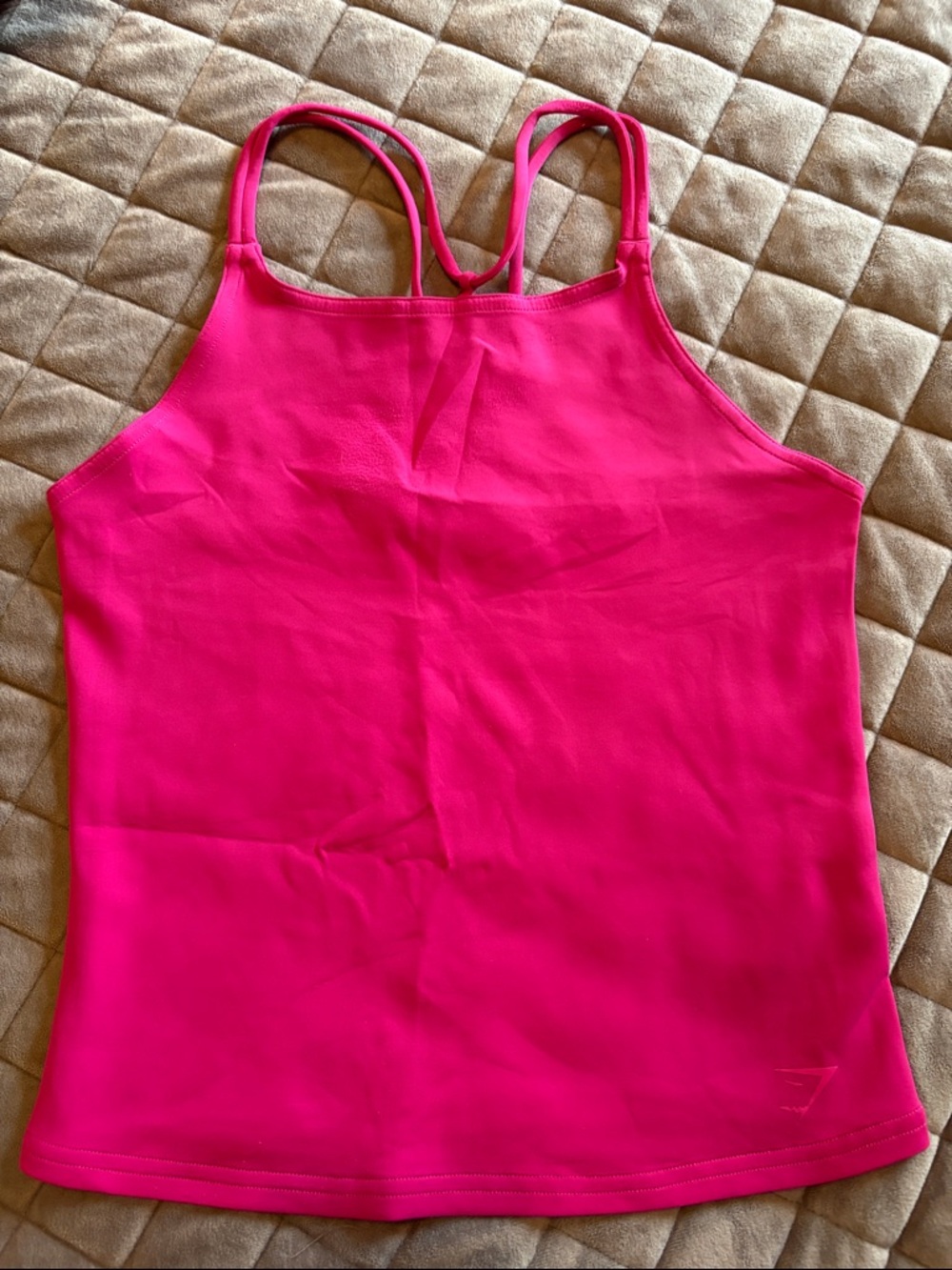 Gymshark Women’s Hot Pink Strappy Tank Top. Small
